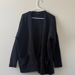 Eileen Fisher Black Open-Front Women's Cardigan Sweater